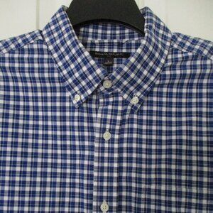 Banana Republic Mens L/S Blue Winter-weight Cotton Casual Shirt NWOT- Size Large